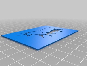 lascaux, pintura em estêncil auroque a arte as ferramentas personalizado 3d print model - Mito3D