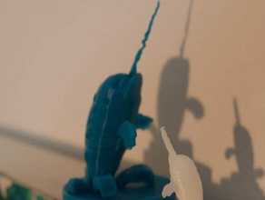 narvalo queenchess animale artic canadesi bambini pesce kid mammifero nawhal tinkercad giocattolo unicorn 3d print model - Mito3D