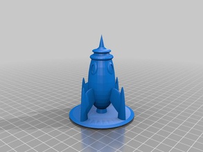 spaceship pudge flying saucer base vehicles 3d print model - Mito3D