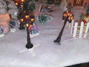 pueblo de navidad, el titular la lámpara decoración 3d print model - Mito3D