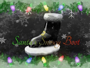 santas verschneiten boot-Weihnachten-Dekoration chistmas Urlaub Dekoration boot 3d print model - Mito3D