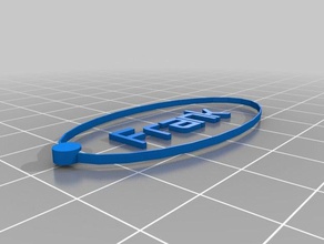 özel oval Anahtarlık benim 3d print model - Mito3D