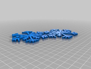 nice 3d snowflake easy print decor 3d print model - Mito3D