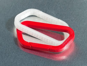 symmetric carabiner keychains link 3d print model - Mito3D