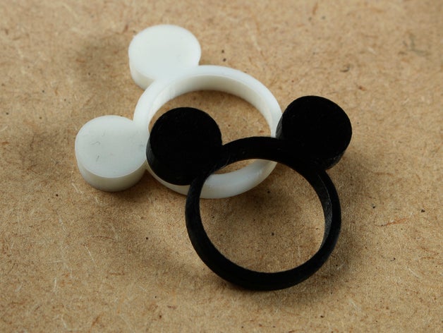 ratón anillo los anillos animal ratones mickey mouse raton 3D print model - Mito3D