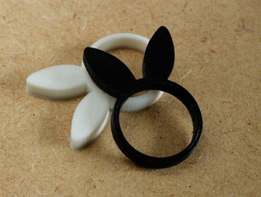 lapin anneau les anneaux anillo anillos animal conejo 3d print model - Mito3D