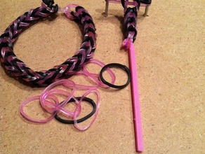 ruban métier à tisser crochet de taille voyage le bricolage bracelet d'artisanat arc-en-ciel 3d print model - Mito3D