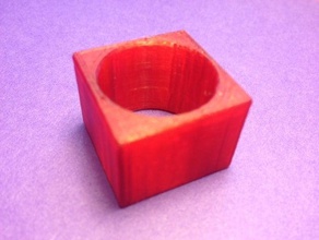 cubo di ghiaccio anello anelli 3d print model - Mito3D