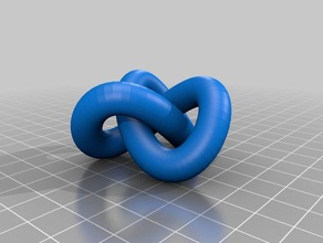 trèfle noeud les mathématiques l'art 3d print model - Mito3D