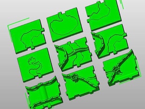 carcassonne jogo river add-on de intertravamento 3d telhas jogos 3d print model - Mito3D