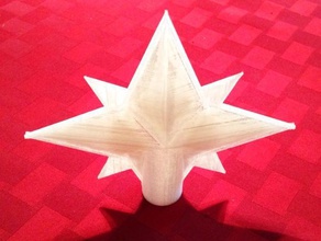 Baum topper Dekor Weihnachten Weihnachtsbaum ornament star 3d print model - Mito3D