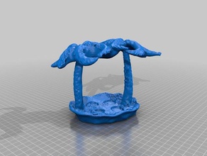 palm tree toothbrush holder multiscan scans replicas makerbotdigitizer 3d print model - Mito3D