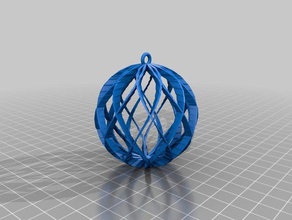 spiral-Kugel-ornament Dekor angepasst 3d print model - Mito3D