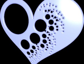coeur pendentif créé implicitcad de script python bijoux la coulée fractal collier openscad ornement 3d print model - Mito3D