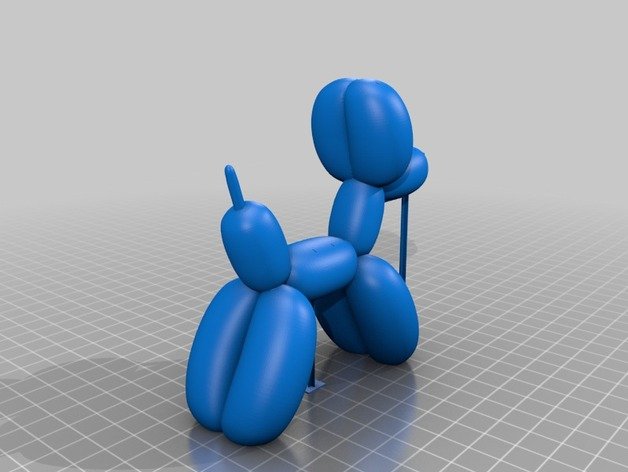 balão cão dublê de impressão animais 3D print model - Mito3D