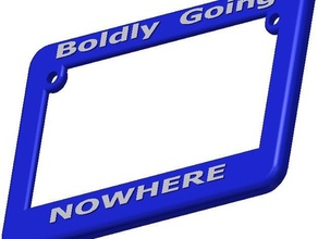 motorcycle license plate frame automotive autodesk inventor lisence 3d print model - Mito3D