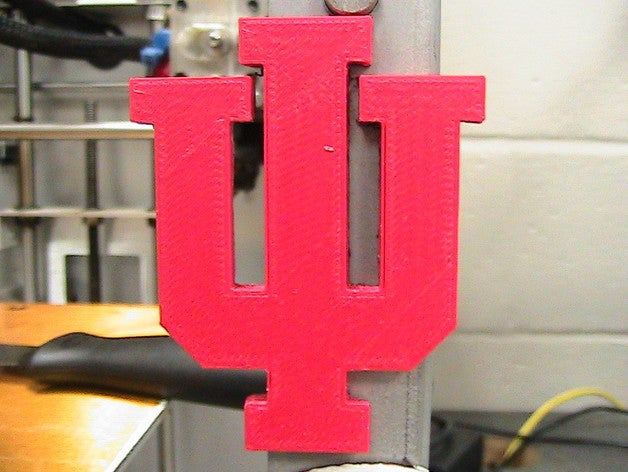 la universidad de indiana signos logotipos 3D print model - Mito3D
