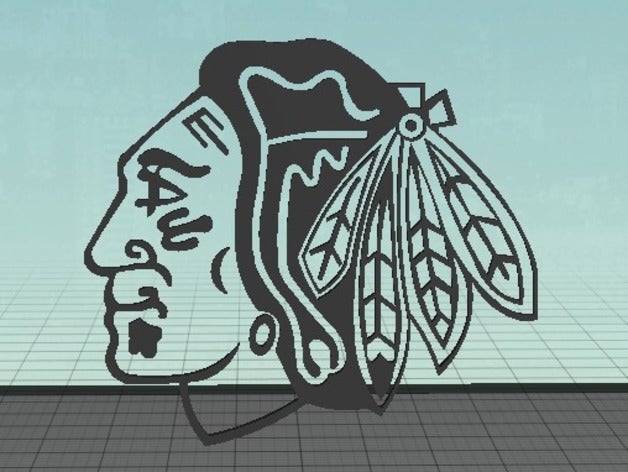 chicago blackhawks Zeichen logos 3D print model - Mito3D
