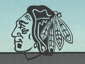 chicago blackhawks işaretler logoları 3d print model - Mito3D