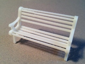 124 park bench other 1to24scale dollhouse furniture playset toscale 3d print model - Mito3D