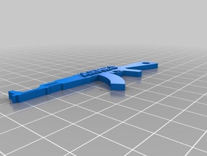 bewaffnet Schlüsselanhänger 3d print model - Mito3D