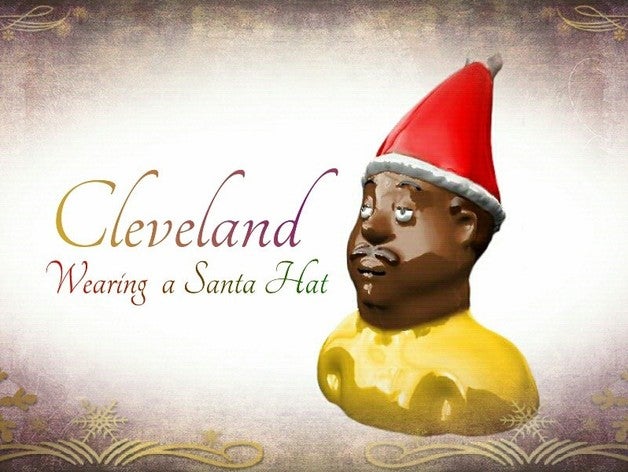 cleveland Noel Baba şapkası giyiyor dekor 3d özelleştirme co süslemeleri brown tatil santa şapka westley harrell 3D print model - Mito3D