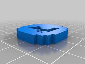 8-bit-litecoin Münzen Abzeichen bitocin btc 3d print model - Mito3D