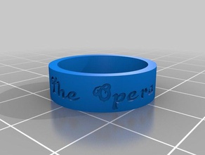 opera ghost anel anéis personalizado 3d print model - Mito3D