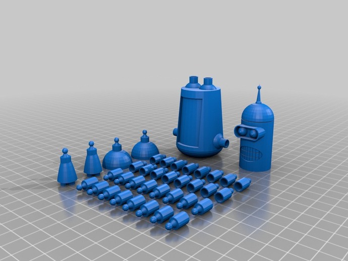bender poseable model kit robots futurama 3D print model - Mito3D