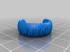 my customized text ring malou fashion 3d print model - Mito3D