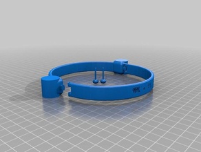 collar2 pulseiras personalizado 3d print model - Mito3D