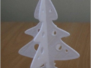 christmas tree snap-fit art snap easy 3d print model - Mito3D