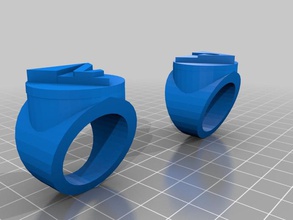 wonder twin rings other 3d jewelry tinkercad 3d print model - Mito3D