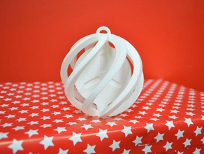 fabshop spinning christmas ball decor 3d print model - Mito3D