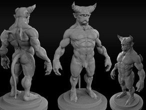 el demonio de la figura criaturas 3d print model - Mito3D