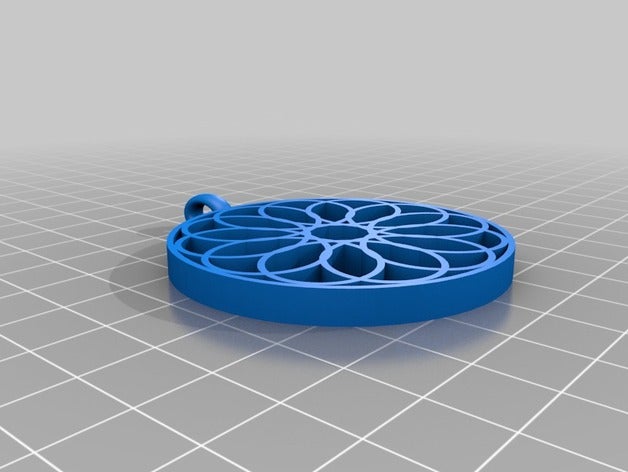 flower pendant 1 jewelry customized 3D print model - Mito3D