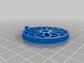 flower pendant 1 jewelry customized 3d print model - Mito3D