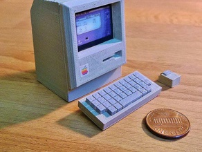 mini-apple-macintosh - Spielzeug Spiele classic computer Niedlich Modell retro Skala 3d print model - Mito3D