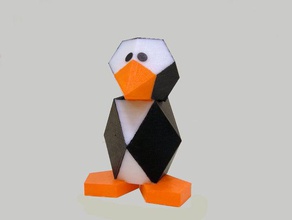 poliedrica pinguino per la matematica art arte poliedro inverno 3d print model - Mito3D