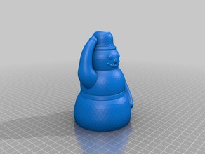 snowman geometrical1 decor 3d print model - Mito3D