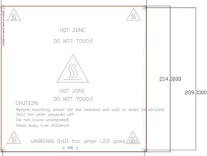 prusas pcb heatbead mk1 dxf pdf jpg dibujo otros heatbed se calienta reprap 3d print model - Mito3D