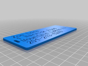 zoes id-tag - Organisation angepasst 3d print model - Mito3D