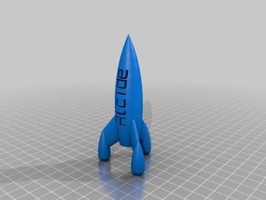 rocket ornament alcide decor customized 3d print model - Mito3D