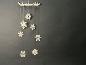 snowflake mobile decor winter