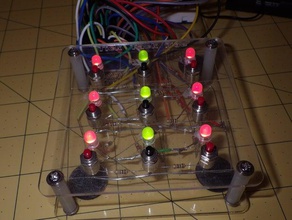 arduino-Spiele tic tac toe Licht aus - Elektronik tack tick 3d print model - Mito3D