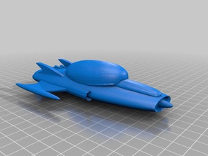 supercar supermarionation vehículos nave espacial 3d print model - Mito3D