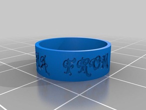 sasha anillo los anillos personalizado 3d print model - Mito3D