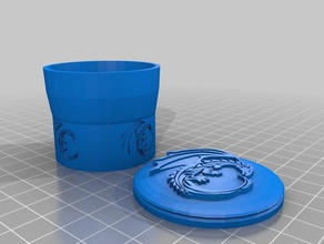 ejderha lazımlık kaplar 3d print model - Mito3D