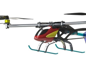zalskys cheapcopter impressos em 3d partes da moldura tricopter assembleia rc veículos imprimíveis a fibra de carbono uma máquina voar dobrável heli modelo multirotor reprapable derrapagem suspensão brinquedo 3d print model - Mito3D