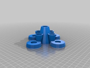led kerzenhalter supporto di candela 9er set remix arredamento 3d print model - Mito3D